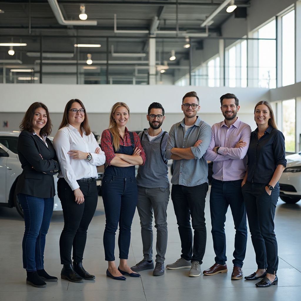 Equipo de EVAutos Argentina frente a su sede