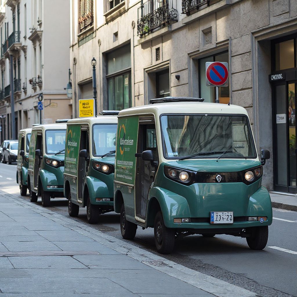 Empresa de reparto con flota eléctrica