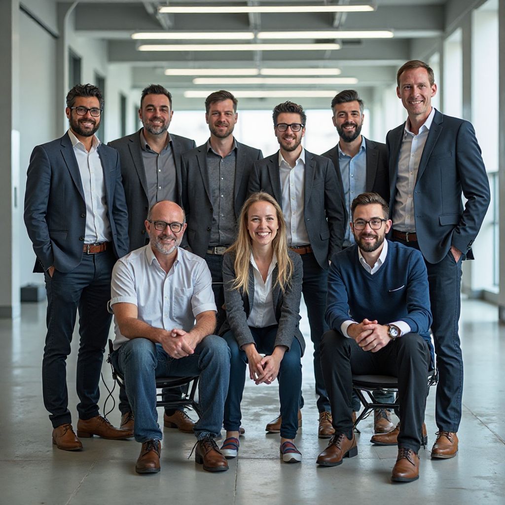 Equipo de profesionales en movilidad eléctrica